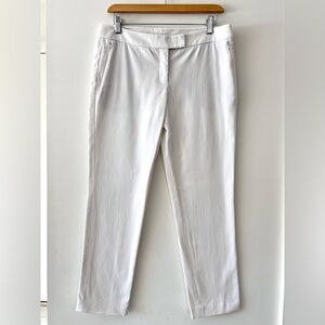 AKRIS PUNTO Cotton-Blend Straight Leg White Trousers | US 6